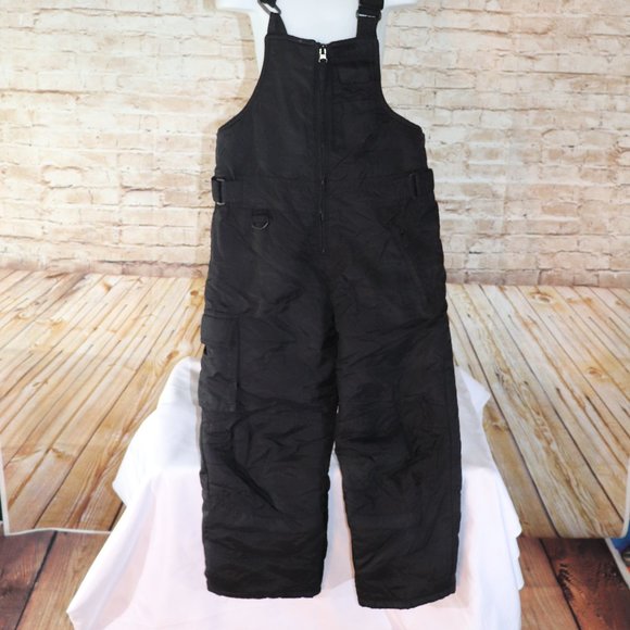 SKI SNOW BIB PANTS YOUTH BOYS GIRLS BLACK SIZE 6/6 - Picture 2 of 6